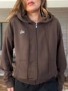 Slikon Gümüş Logolu Tam Fermuarlı Sweatshirt