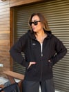 Slikon Gümüş Logolu Tam Fermuarlı Sweatshirt