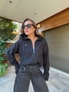 Slikon Gümüş Logolu Tam Fermuarlı Sweatshirt