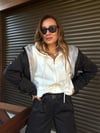 Slikon Gümüş Logolu Tam Fermuarlı Sweatshirt