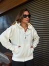 Slikon Gümüş Logolu Tam Fermuarlı Sweatshirt