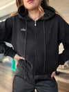 Slikon Gümüş Logolu Tam Fermuarlı Sweatshirt