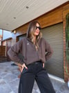 Slikon Gümüş Logolu Tam Fermuarlı Sweatshirt