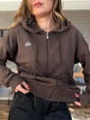 Slikon Gümüş Logolu Tam Fermuarlı Sweatshirt