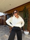 Slikon Gümüş Logolu Tam Fermuarlı Sweatshirt