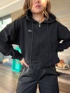 Slikon Gümüş Logolu Tam Fermuarlı Sweatshirt