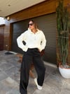 Slikon Gümüş Logolu Tam Fermuarlı Sweatshirt