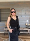 Yanı Şerit Detaylı Uzun Etek