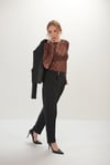 YSL Flok Baskılı Uzun Kollu