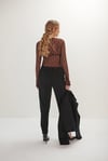 YSL Flok Baskılı Uzun Kollu