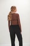 YSL Flok Baskılı Uzun Kollu