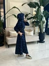 LACİVERT YILDIZ NAKIŞ ELBİSE