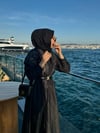 PAMUK SATEN PAYET NAKIŞ ELBİSE