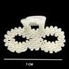 İnci Görünümlü Fiyonk Model Mandal Toka - 7 cm