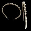 İncili Parlak Taşlı Taç Bandı - Tiara Model