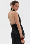 Blade Dark Satin Blouse