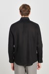 % 100 Keten Regular Fit Klasik Yaka Uzun Kollu Erkek Gömlek L2510549 001 SİYAH