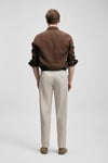 % 100 Keten Regular Fit Uzun Kollu Erkek Gömlek 111010654 KOYU KAHVE