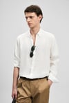 % 100 Keten Regular Fit Uzun Kollu Erkek Gömlek 111010654 BEYAZ