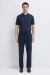 % 100 Keten Regular Straight Fit Normal Bel Erkek Pantolon 0010577-80872 MAVİ