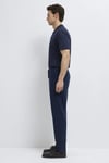 % 100 Keten Regular Straight Fit Normal Bel Erkek Pantolon 0010577-80872 MAVİ