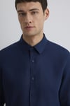 % 100 Keten Slim Fit Klasik Yaka Uzun Kollu Erkek Gömlek 0211466-70497 LACİVERT