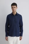 % 100 Keten Slim Fit Klasik Yaka Uzun Kollu Erkek Gömlek 0211466-70497 LACİVERT