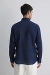 % 100 Keten Slim Fit Klasik Yaka Uzun Kollu Erkek Gömlek 0211466-70497 LACİVERT