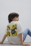 % 100 Pamuk Baskılı Bisiklet Yaka Erkek Çocuk T Shirt 6610420-70057 EKRU