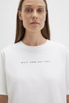 % 100 Pamuk Baskılı Bisiklet Yaka Kadın T Shirt 1613147-70057 EKRU
