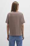 % 100 Pamuk Baskılı Bisiklet Yaka Kadın T Shirt 1613147-70383 VİZON
