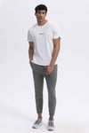 % 100 Pamuk Baskılı Regular Fit Bisiklet Yaka Erkek T Shirt EM462-OF BEYAZ