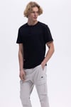 % 100 Pamuk Baskılı Regular Fit Bisiklet Yaka Erkek T Shirt EM462-BK SİYAH