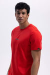 % 100 Pamuk Baskılı Regular Fit Bisiklet Yaka Erkek T Shirt EM462-RD KIRMIZI