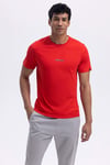 % 100 Pamuk Baskılı Regular Fit Bisiklet Yaka Erkek T Shirt EM462-RD KIRMIZI