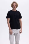 % 100 Pamuk Baskılı Regular Fit Bisiklet Yaka Erkek T Shirt EM462-BK SİYAH