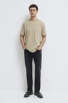 % 100 Pamuk Bisiklet Yaka Basic Erkek T Shirt 0611596-70360 BEJ