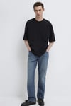 % 100 Pamuk Bisiklet Yaka Basic Erkek T Shirt 0613113-900 SİYAH