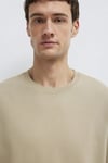 % 100 Pamuk Bisiklet Yaka Basic Erkek T Shirt 0611596-70360 BEJ