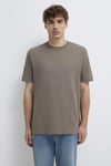 % 100 Pamuk Bisiklet Yaka Basic Erkek T Shirt 066249-87875 KAHVE