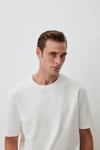 % 100 Pamuk Bisiklet Yaka Basic Erkek T Shirt 0612269-70057 EKRU