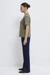 % 100 Pamuk Bisiklet Yaka Basic Kadın T Shirt 1612916-86961 HAKİ