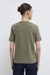 % 100 Pamuk Bisiklet Yaka Basic Kadın T Shirt 1612916-86961 HAKİ