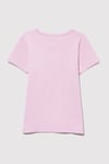 % 100 Pamuk Bisiklet Yaka Basic Kız Çocuk T Shirt 7610260-86953 PEMBE
