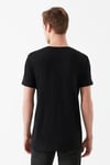 % 100 Pamuk Bisiklet Yaka Dar Kesim Basic Erkek T Shirt 064681-900 SİYAH