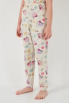 % 100 Pamuk Bisiklet Yaka Kısa Kollu Kız Çocuk Pijama Takımı 6651004 BEJ