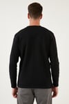 % 100 Pamuk Bisiklet Yaka Regular Fit Erkek Sweat 5905406 SİYAH