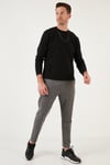 % 100 Pamuk Bisiklet Yaka Regular Fit Erkek Sweat 5905406 SİYAH