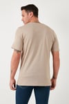% 100 Pamuk Bisiklet Yaka Regular Fit Erkek T Shirt 5902757 VİZON