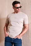% 100 Pamuk Bisiklet Yaka Regular Fit Erkek T Shirt 5902757 VİZON